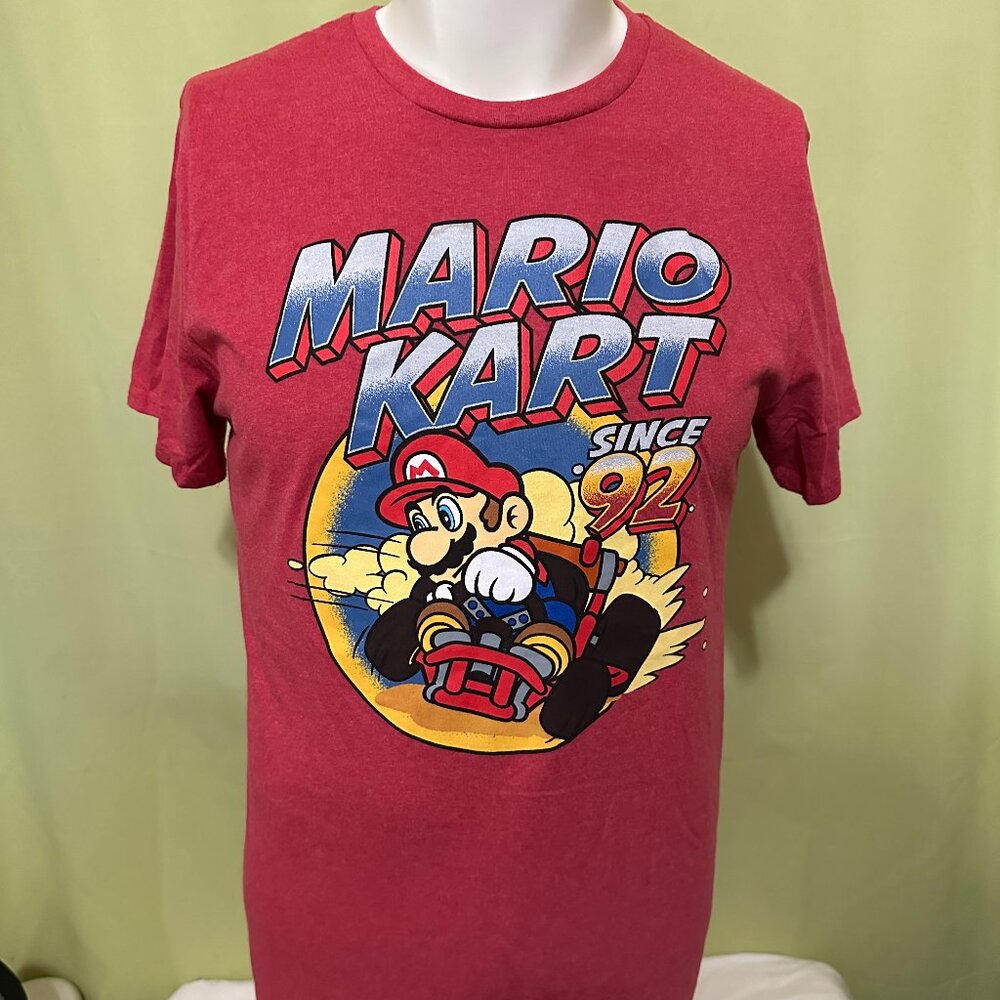 Mario Kart Since 92 Nintendo Men's Red T Shirt Size Medium